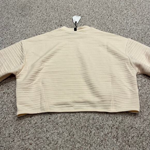 NWT Prana Send Off Mock Neck Pullover Sz L Pale Yellow Lounge Active Outdoor - Picture 6 of 6
